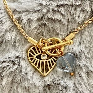 Heart charm toggle bracelet!